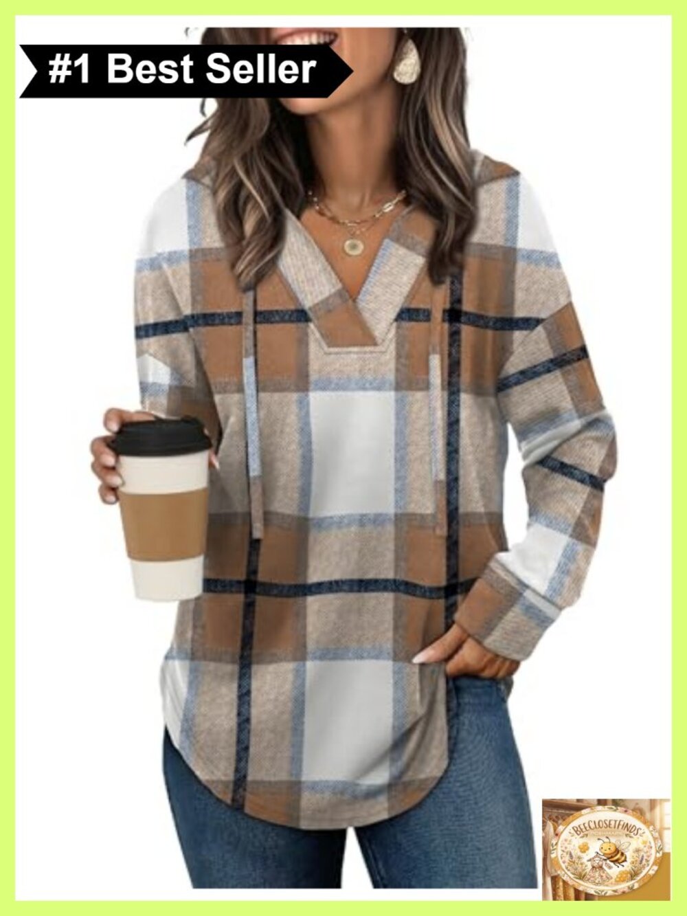 Women's Oversized V Neck Hoodie Long Sleeve Pullover Sweatshirt